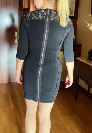 Vestido Sweeë Paris Negro Encaje