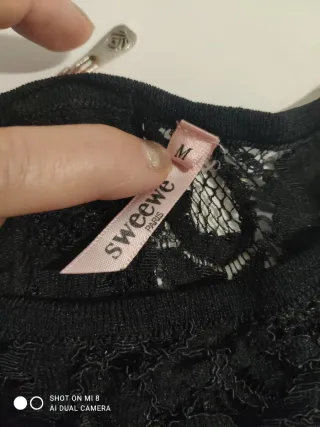 Vestido Sweeë Paris Negro Encaje