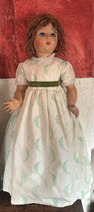 Muñeca Antigua Carton Piedra 85cm