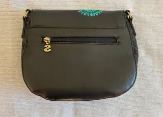 Bolso Desigual Negro Flores Bordadas