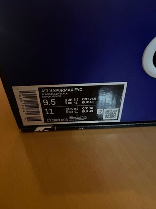 NikeVaporMax EVO Talla 43 Caja Original Como Nueva