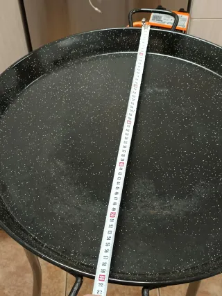 Conjunto Paellero Metal Negro y Plateado