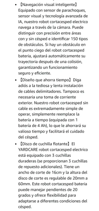 Robot Cortacesped V100 Eléctrico