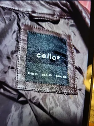 Chaqueta de piel negra