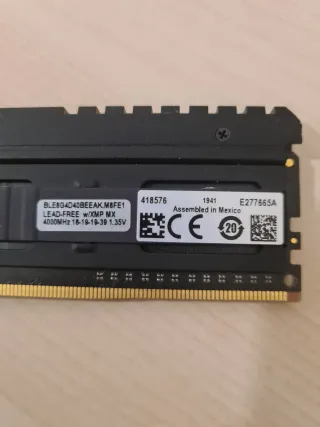 Crucial Ballistix 8GB DDR4 4000MHz CL16 Gaming RAM