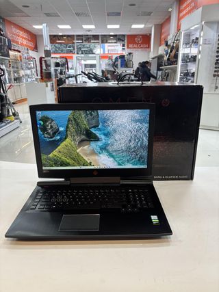 PORTATIL HP OMEN 17-AN113NS i7-8750H/16GB/1TB+256 GB SSD/GTX 1070/17.3" CON CAJA BATERIA MAL