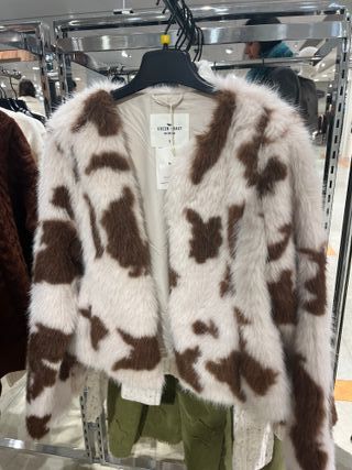 Chaqueta peluda efecto vaca Talla S