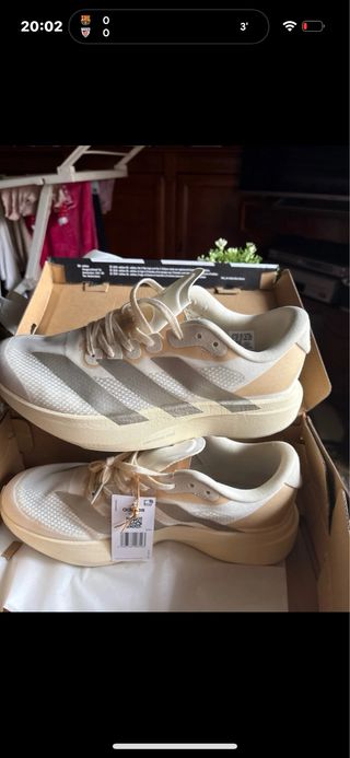 Adidas adizero evo sl beige/blanco