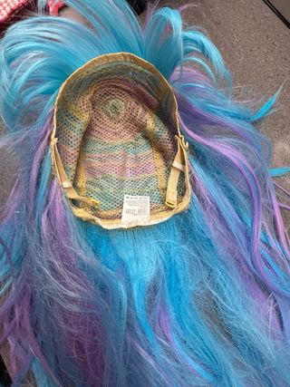 Parrucca Pop Carnevale, treccia Elsa, corona