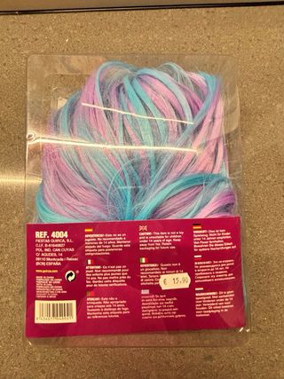 Parrucca Pop Carnevale, treccia Elsa, corona