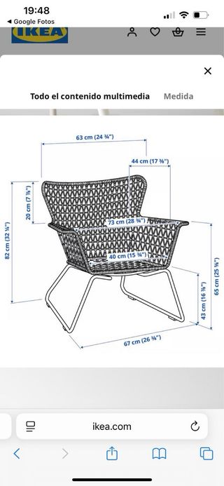 Silla blanca de diseño Ikea