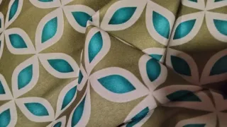 Vestido verde y blanco estampado