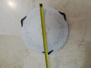 Lámpara de techo de cristal y metal