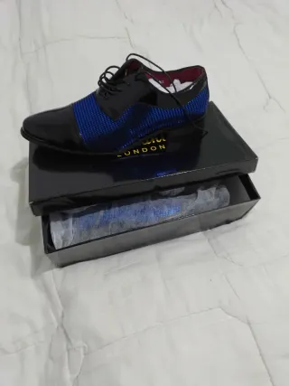 Zapatos Diamanté London Hombre Negro/Azul