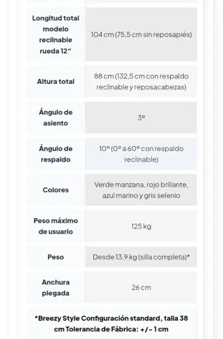 Silla de ruedas bryzze style