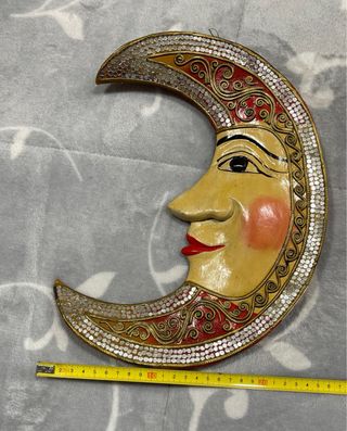 Luna grande Hindú India Asiática Madera