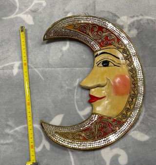 Luna grande Hindú India Asiática Madera