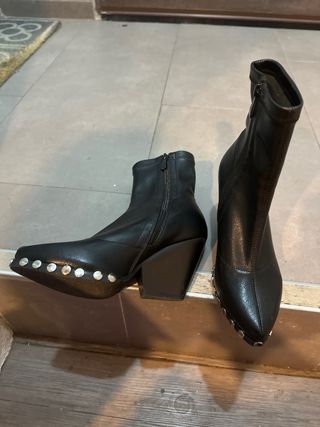Botines piel negros mujer talla 36