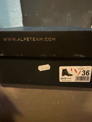 Botines piel negros mujer talla 36