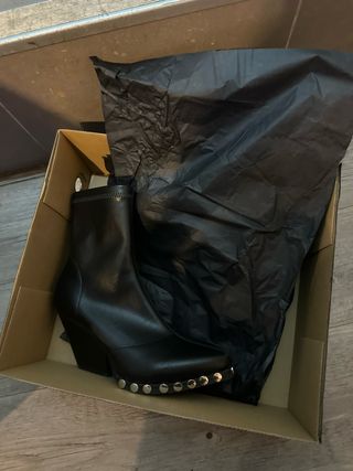 Botines piel negros mujer talla 36