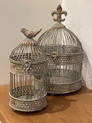 2 Jaulas Decorativas Metal Vintage