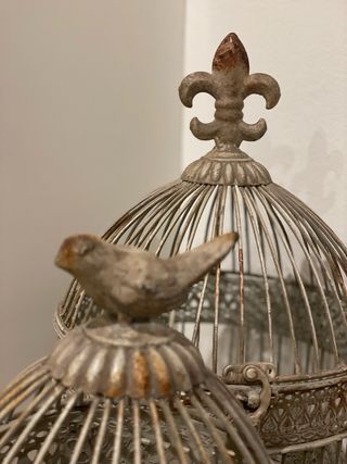 2 Jaulas Decorativas Metal Vintage