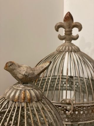 2 Jaulas Decorativas Metal Vintage