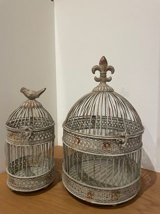 2 Jaulas Decorativas Metal Vintage