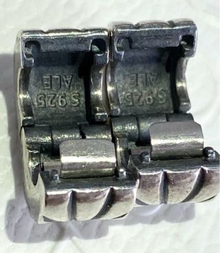 2 x Charms ORIGINALES  Pandora tope separador raya