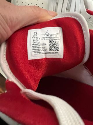 Zapatillas Nike Air Jordan 1 Low Rojas y Blancas