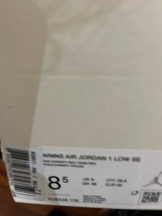 Zapatillas Nike Air Jordan 1 Low Rojas y Blancas