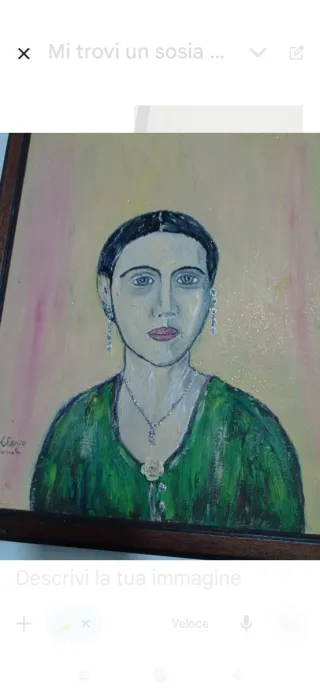 Dipinto Olio su Tela 30x40 Ragazza con Orecchini