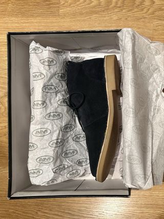 Botines de ante azul marino para hombre