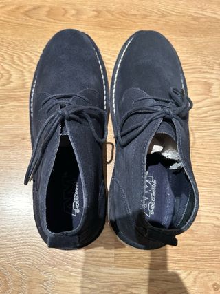 Botines de ante azul marino para hombre