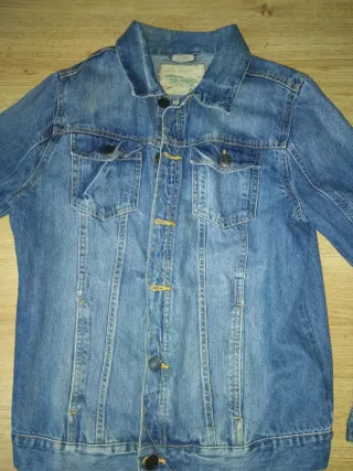 Chaqueta tejana vaquera azul