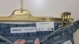 Bershka Jeans Wide Balloon Blu