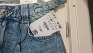 Bershka Jeans Wide Balloon Blu