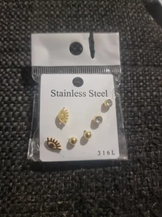 Pendientes Acero Inoxidable Set 3 Pares