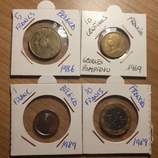 LOTE 2 - 9 Monedas Internacionales - Varios años