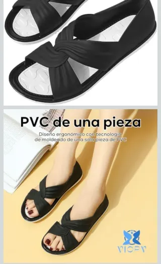 Sandalias negras mujer