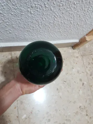 Jarrón Murano Verde y Dorado