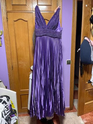 Vestido largo fiesta/boda morado
