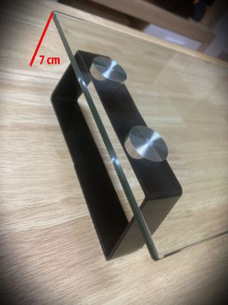 Soporte Monitor Vidrio y Metal