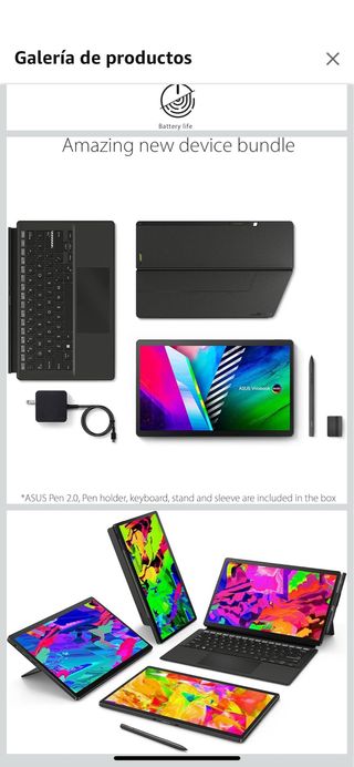 Tablet/Portátil ASUS OLED 13 2en1 + teclado + Pen.