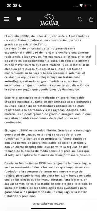 Reloj Jaguar Connected Hombre J888/1 (SIN ESTRENAR