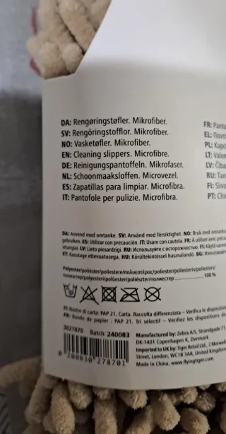 Pantofole pulisci pavimenti in microfibra