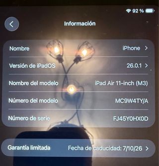 iPad Air M3 128GB Wifi Plata