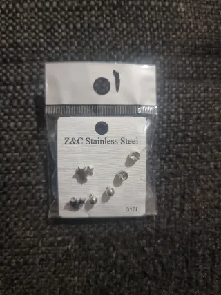 Pendientes Z&C Acero Inoxidable Plata