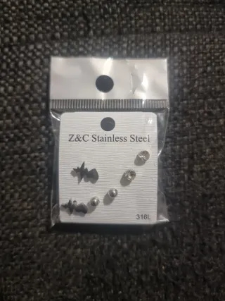 Pendientes Z&C Acero Inoxidable Plata