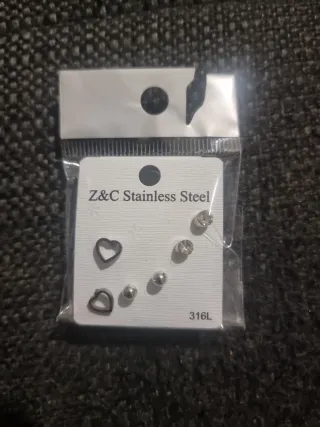 Pendientes Z&C Acero Inoxidable Plata